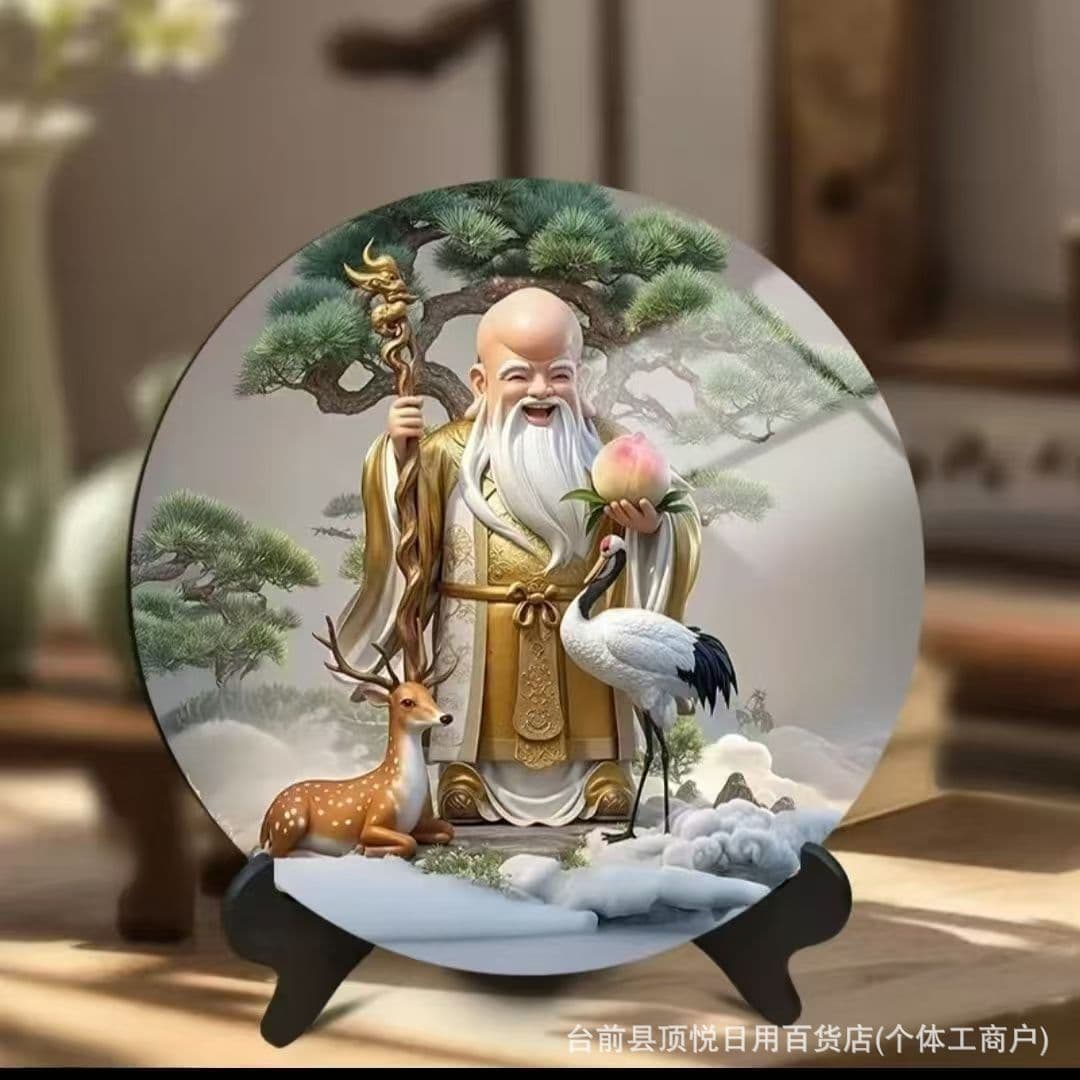 Longevity God Statue of South Pole Immortal and Eternal Emperor for Home Worship, Birthday Gift, Resin Fortune, Prosperity, Longevity Figure