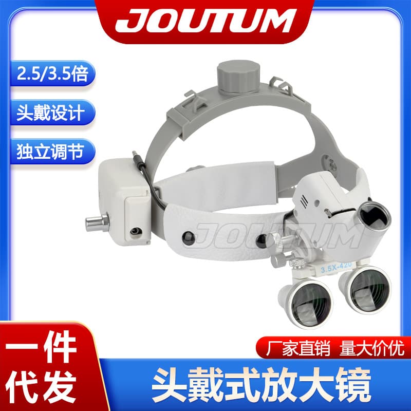 Dental magnifying lens wearable glasses oral otolaryngology surgery orthopedic headband searchlight lighting inspection