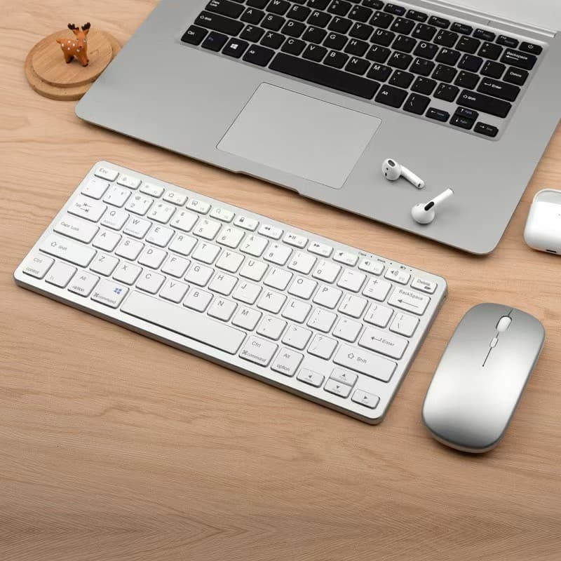 K818 In Stock Mouse Keyboard Set Ultra-Thin Rechargeable Bluetooth Tri-Mode Keyboard and Mouse Combo Business Keyboard and Mouse Set