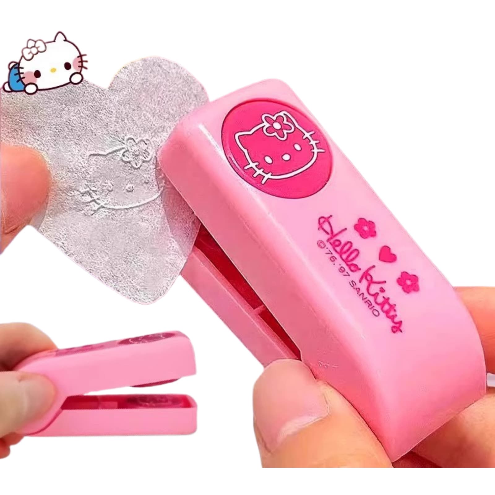 Hello Kitty Cartoon Embosser - Cute Stress Relief Stamp for College Students, Vintage Style Kitty KT Embosser