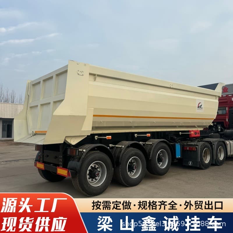 Kyrgyzstan Rear-Tip Semi-Trailer Air Suspension Disc Brake Axle Front Axle Lift Overall Lift Rear-Tip Dump Truck
