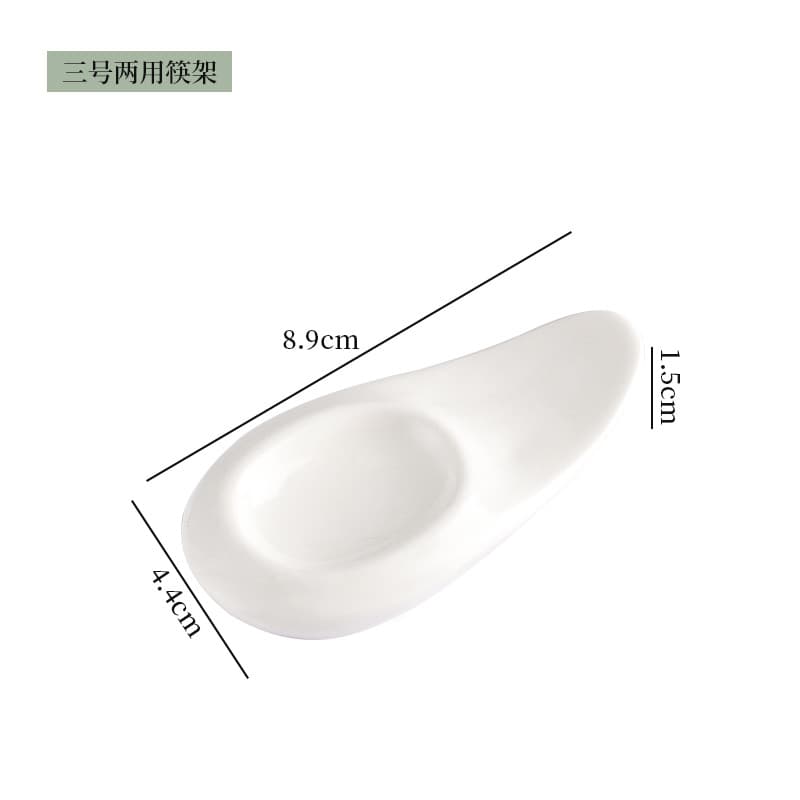 Wholesale Hotel Tableware Pure Platinum Rim Ceramic Chopstick Rest Dual-Use Chopstick Rest Chopstick Pillow Chopstick Holder Spoon Rest