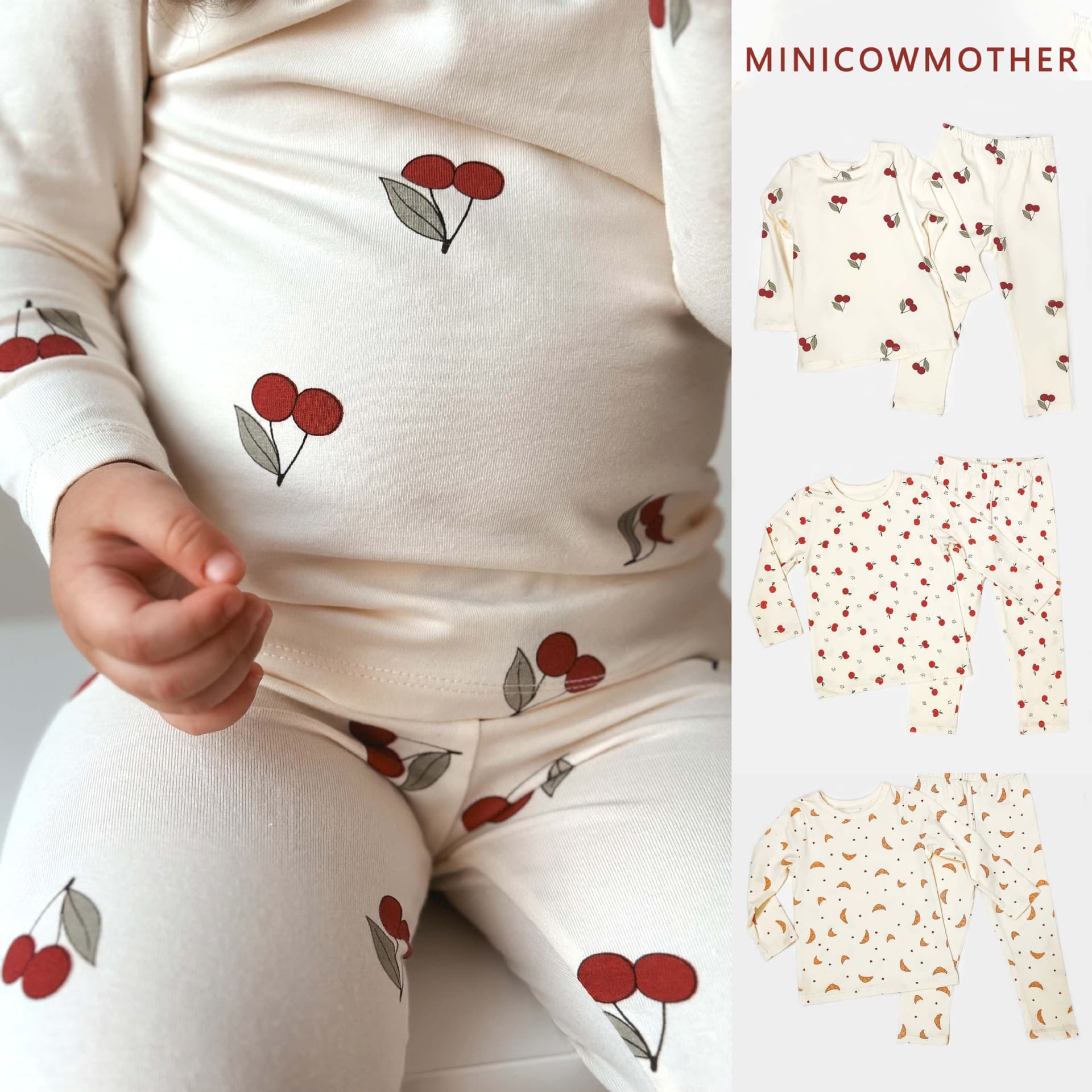 Korean Style Long Sleeve Children's Sleepwear Set Baby Girl Home Clothes Spring Autumn Outfit Soft Cotton Floral Print