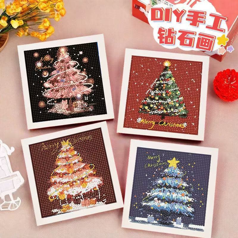 Christmas Gift Gemstone and Diamond DIY Handmade Decorative Painting, Children's Student Educational Diamond Painting