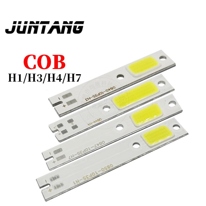 High-power automotive headlights, LED H1/4/7COB automotive light source, white light 6500K 30-60 chip LED car lights