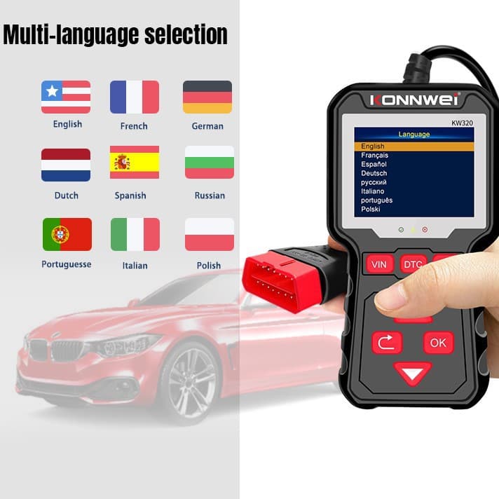 KONNWEI KW320 Car Code Reader Scanner Diagnostic Tool Repair Tool Auto Parts Automotive Electronics