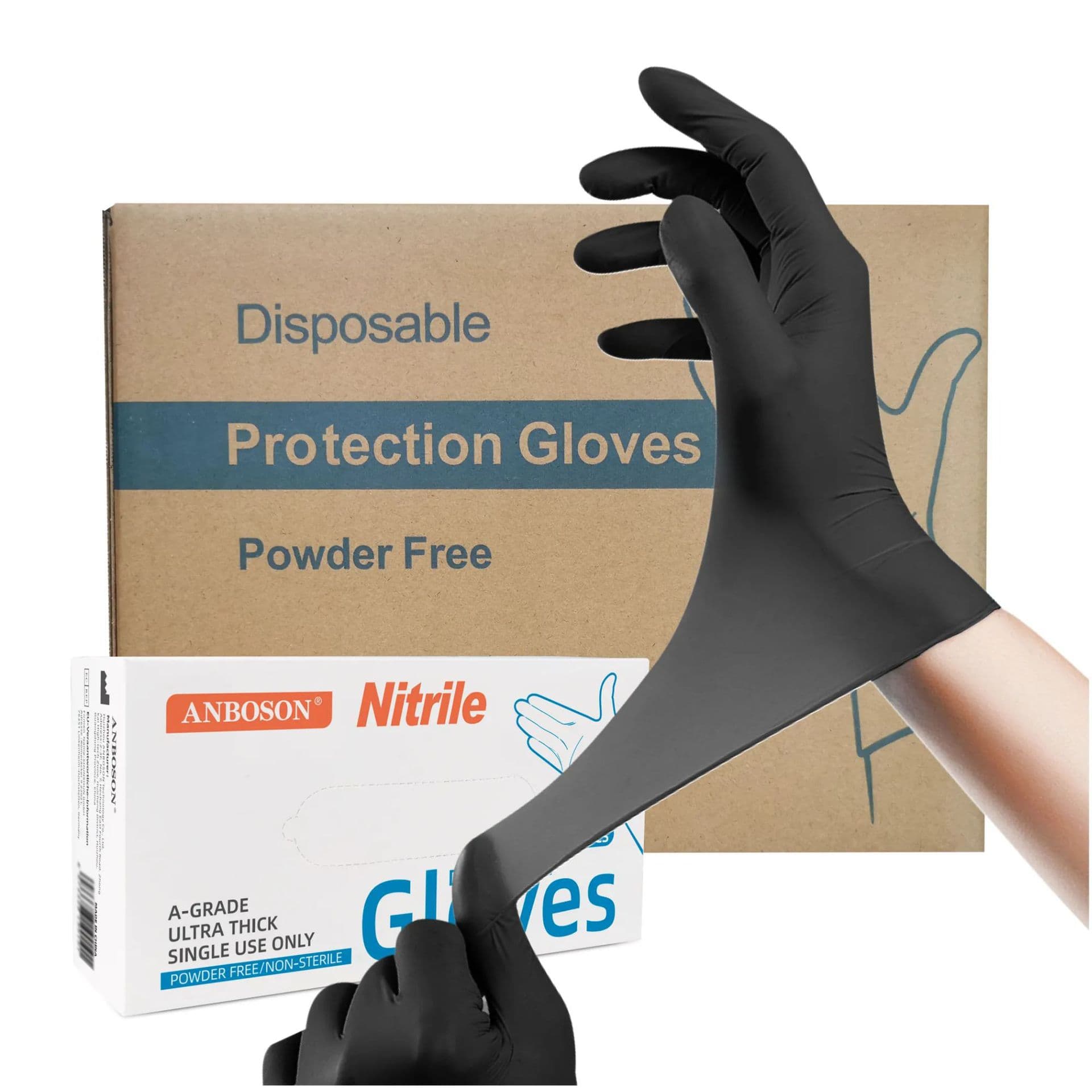 Food Grade Powder Free Abrasion Resistant Nitrile Gloves