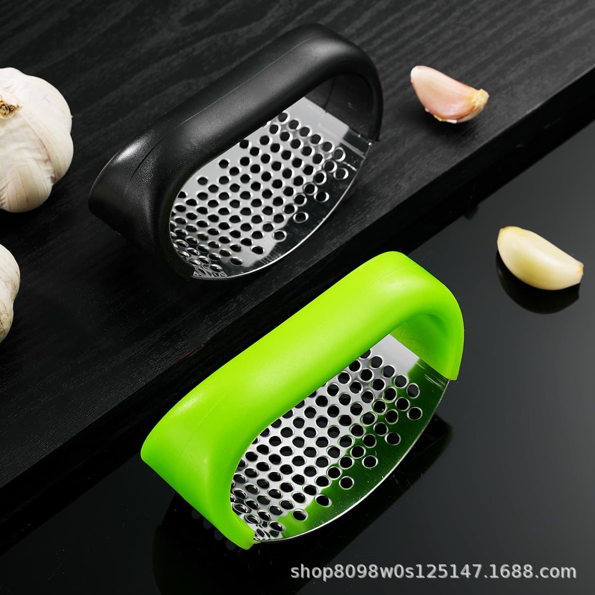 Stainless Steel Garlic Press, Garlic Mincer, Manual Garlic Crusher, Multifunctional Kitchen Tool