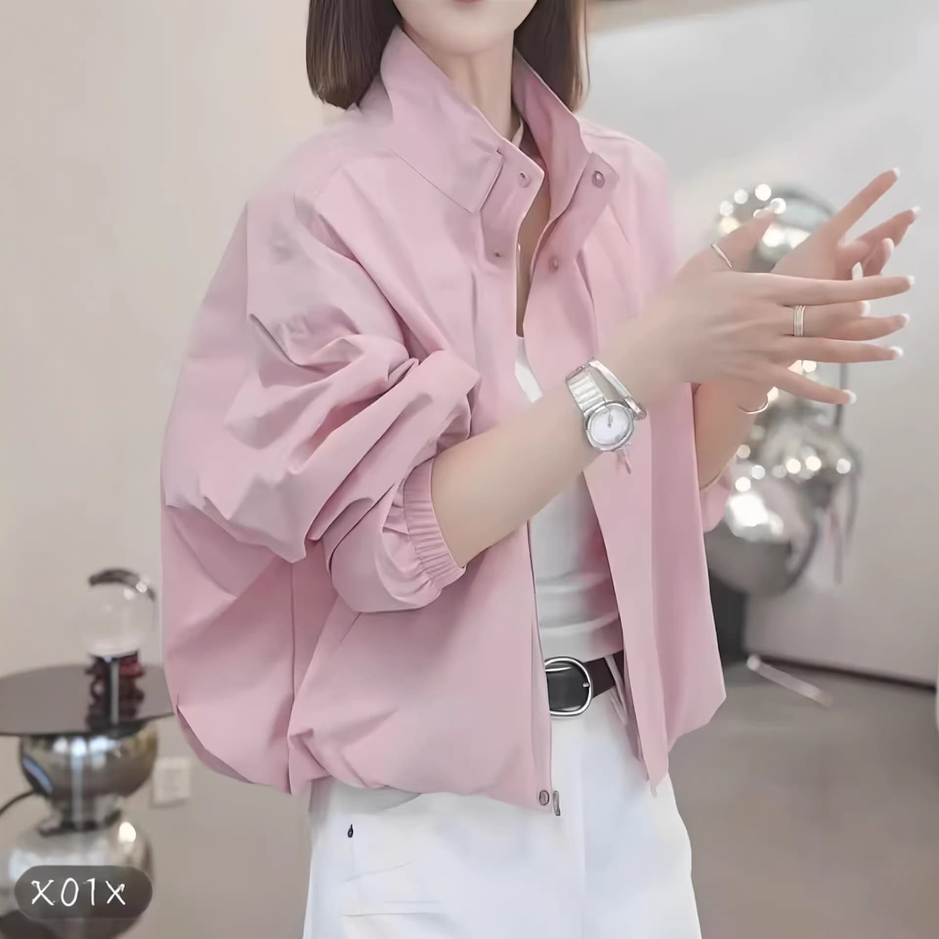 Women's Short Hooded Jacket Spring Summer 2026 New Casual Versatile Stylish Zip-Up Coat for Petite