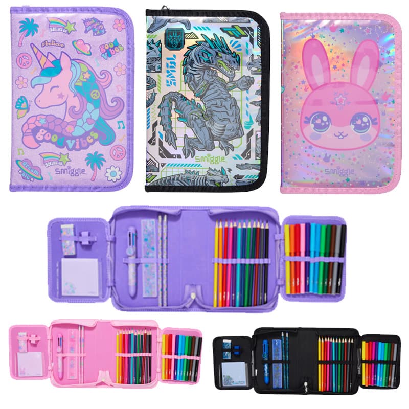Australia Smiggle Stationery Set for Primary and Secondary School Students, Art Series Stationery Bag, Kids Art Bag, Girl Set