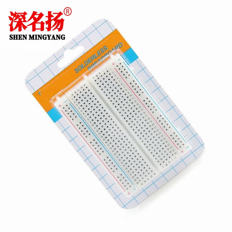 Breadboard 400 Holes Red Blue Lines Mini Breadboard Experiment Board 8.5CM Length 5.5CM Width