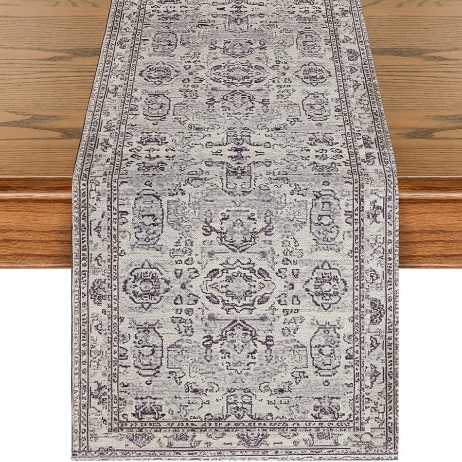 Best-selling Bohemian Style Linen Custom Table Runner for Farmhouse Dining Table, Coffee Table, Home Holiday Party Decoration