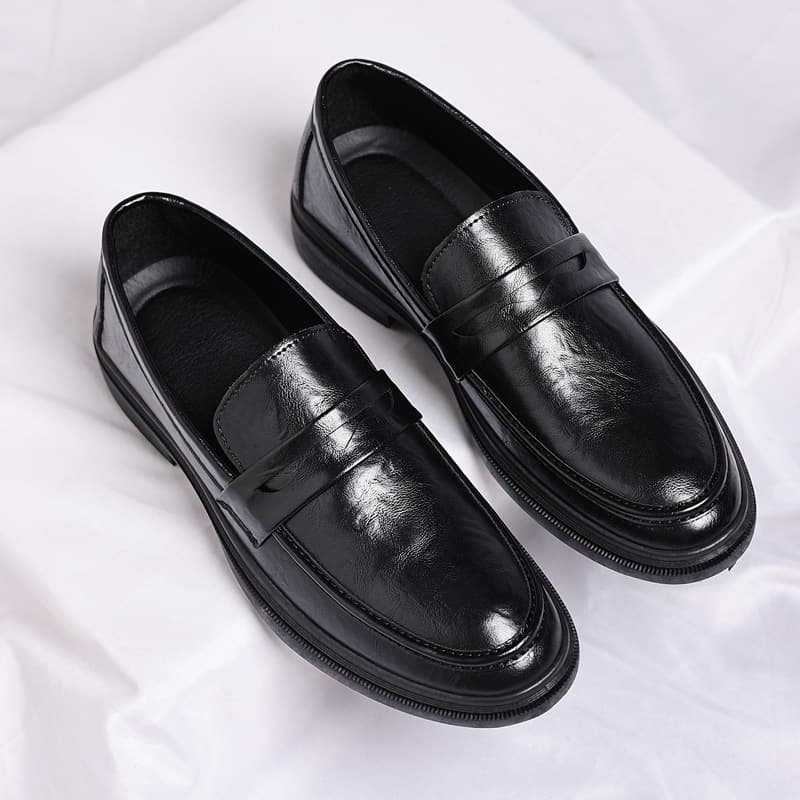 2025 Summer New Men's Leather Shoes High-End Loafers Formal Tassel Men's Leather Shoes Invisible Height-Increasing Shoes for Men