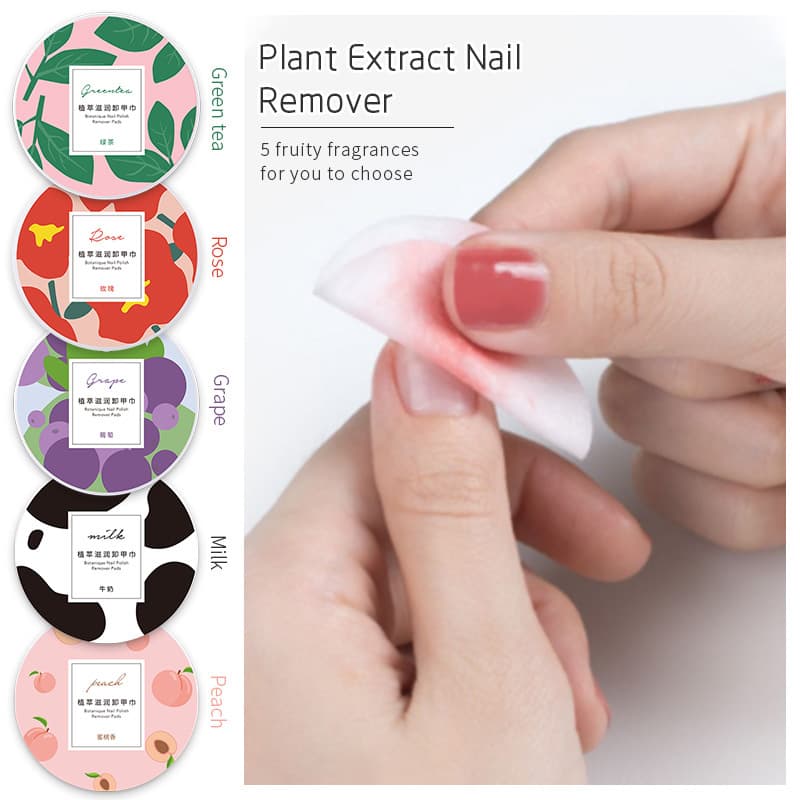 FAIRY'S GIFT Box Pack Nail Polish Remover Cotton Pads Nail Wipes Nail Polish Remover Cotton Manufacturer Wholesale In Stock