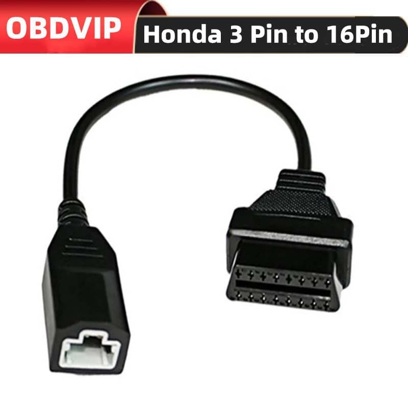 Honda 3Pin OBD2 16Pin Lead cable is suitable for Honda 3-pin diagnostic adapter cable