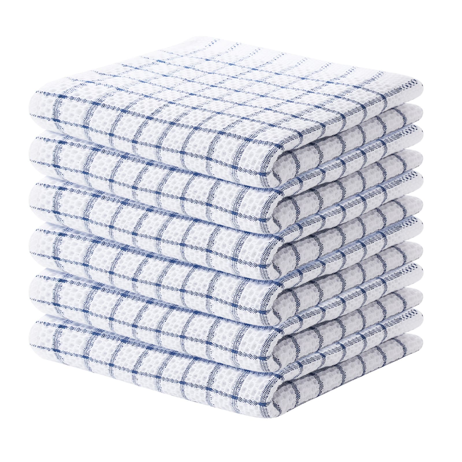 Cotton Yarn-Dyed Checkered Striped Tea Towel Foreign Trade Kitchen Towel Hand Towel Cloth Thickened Absorbent Daily Use