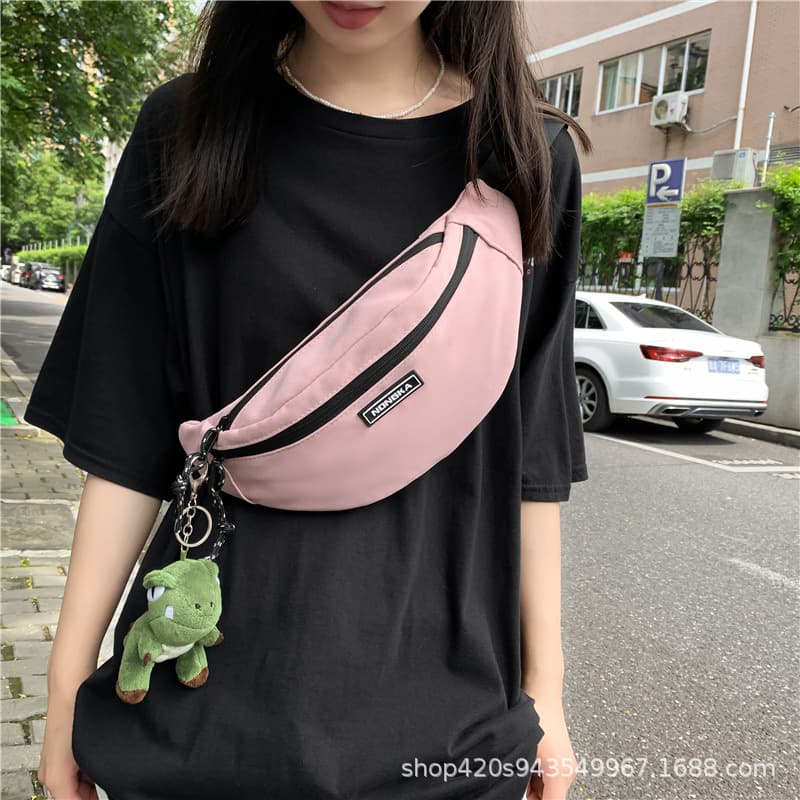 Nylon crossbody chest bag casual shoulder crossbody bag unisex waist bag street trend small shoulder bag street bag chest bag