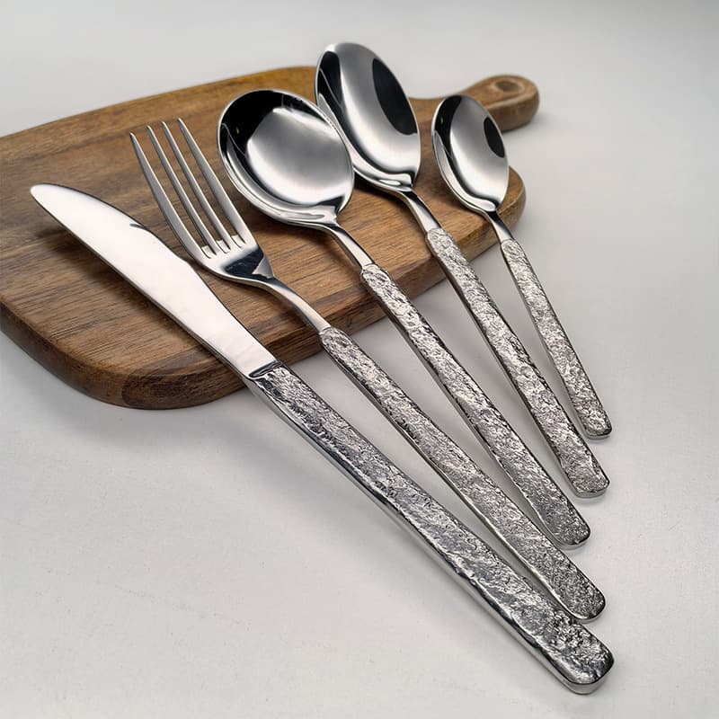 304 stainless steel steak knife and fork hotel supplies Western knife and fork set German stone pattern Western spoon