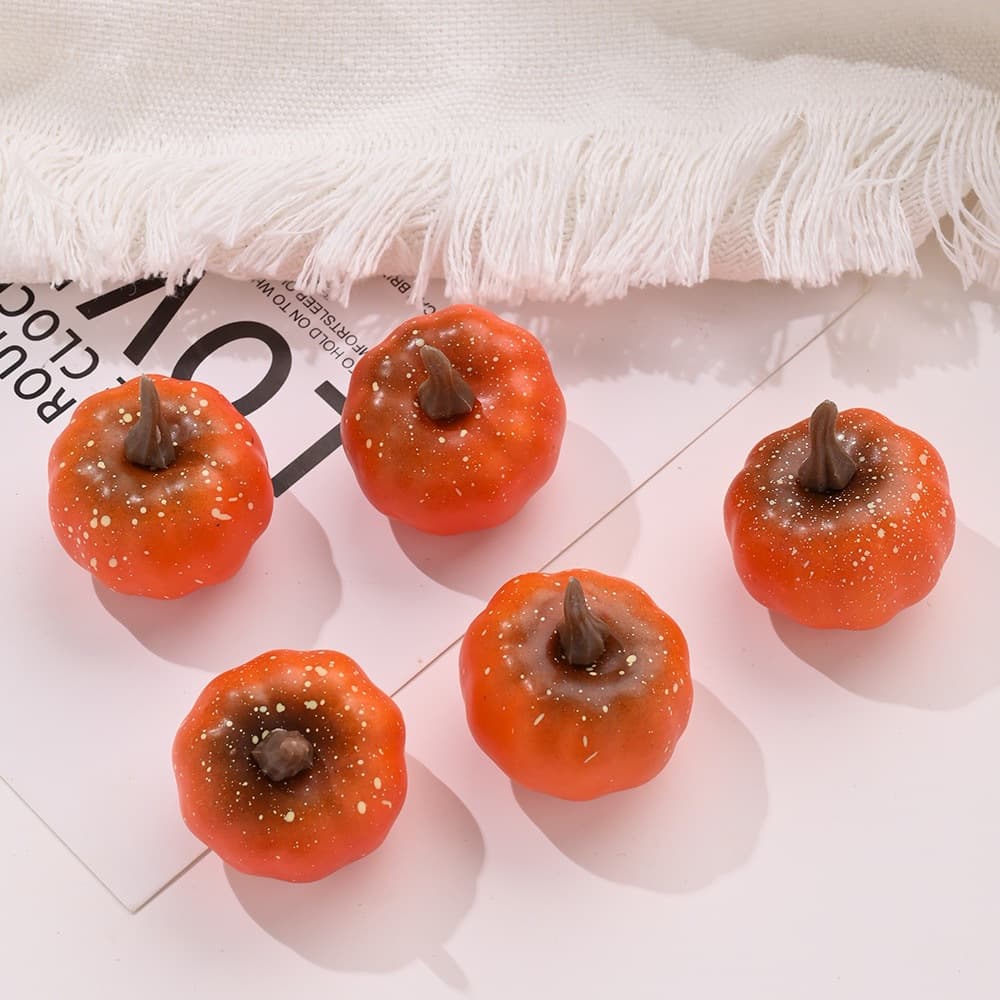 Hot-Selling Cross-Border E-Commerce Christmas Gift Pumpkin Model, Colorful Speckled 5CM Foam Mini Pumpkin, Simulation Wholesale