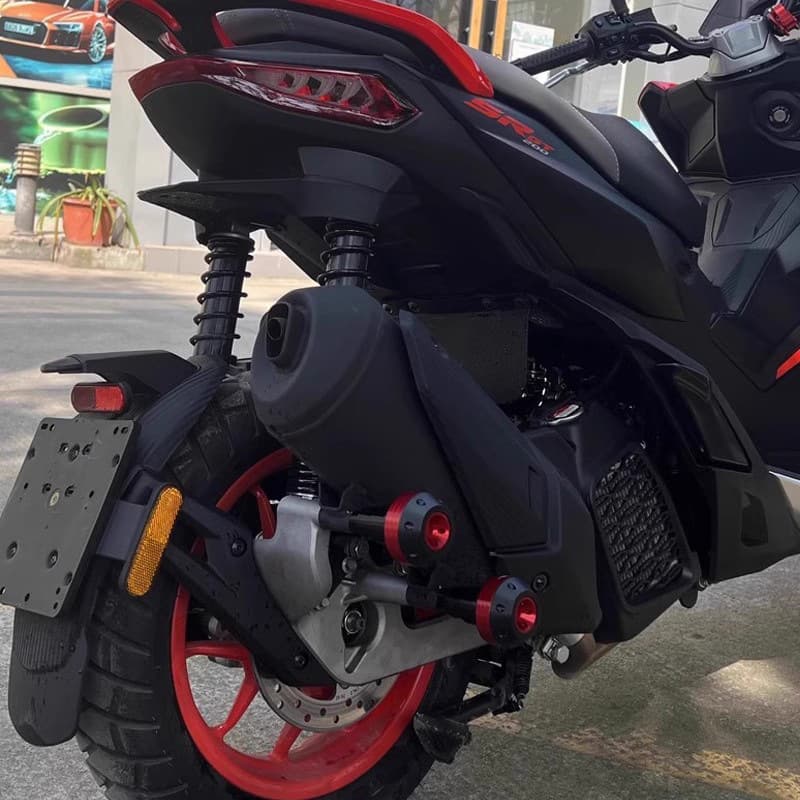 Compatible with Aprilia SR GT 200 Modified Exhaust Pipe Crash Bar Front Fork Wheel Anti-Collision Bumper