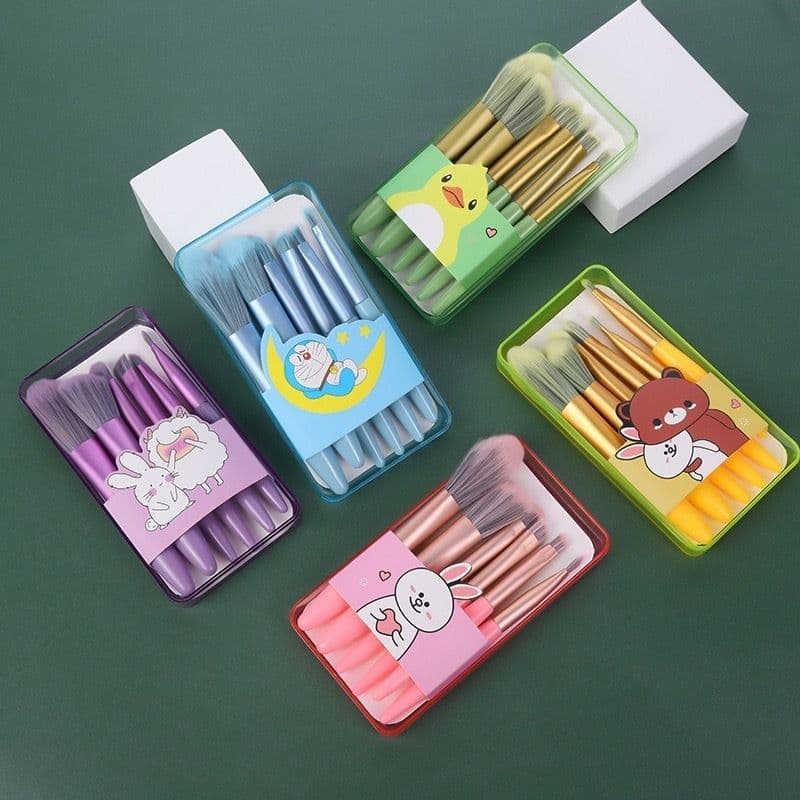 Spot wholesale 6 candy-colored Cangzhou super soft makeup brushes mini blush brush nose shadow brush eye shadow brush box