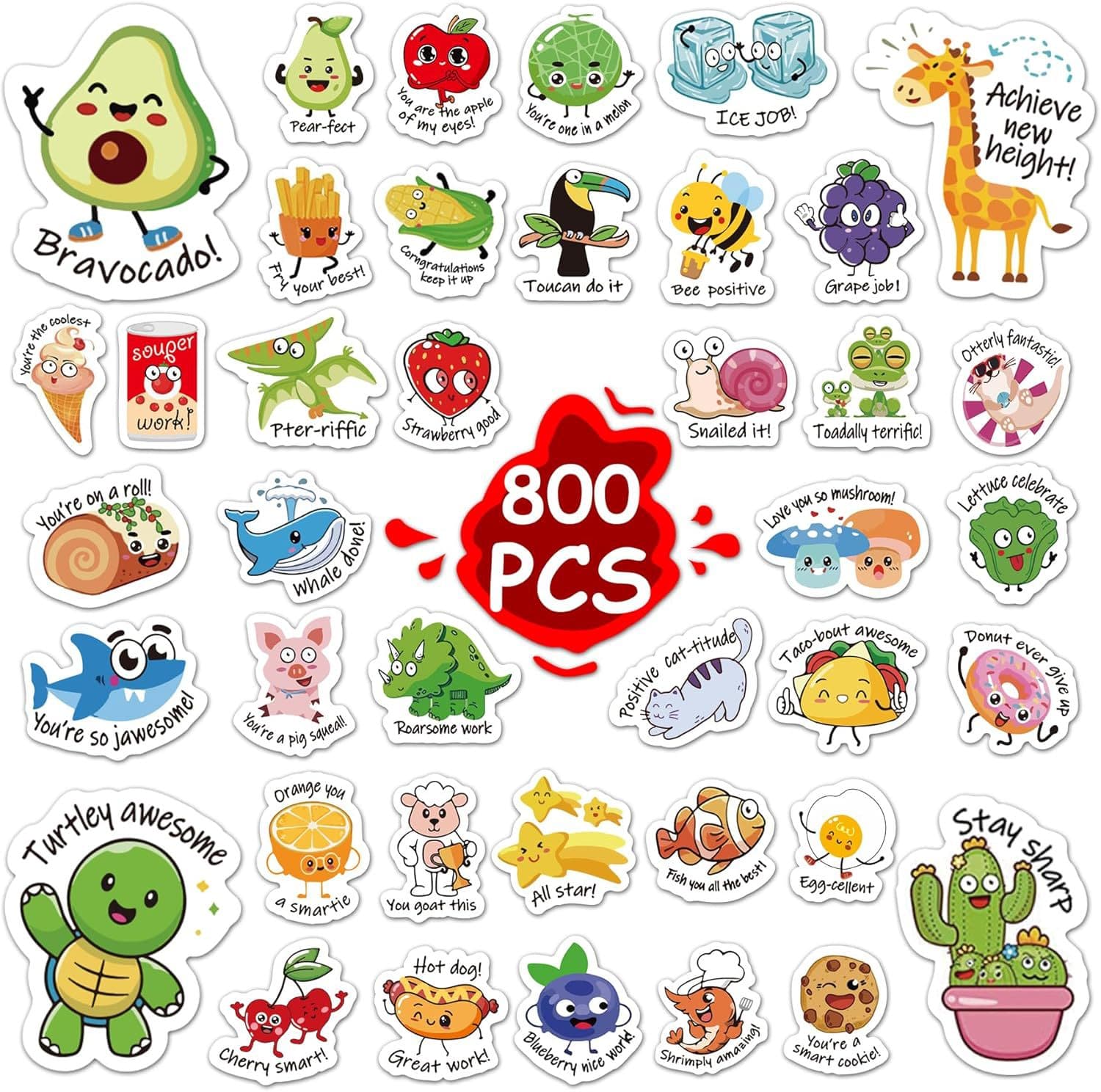 Cross-border Hot-selling Shaped Stickers Labels Laptop Water Bottle Funny Reward Stickers Teacher Classroom Incentive Stickers
