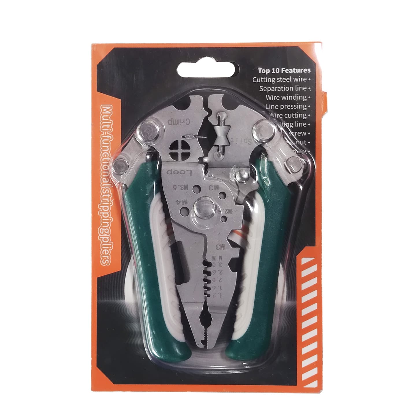 Cross-border Special Stainless Steel Multi-function Wire Stripper, Electrician Professional Wire Stripping, Peeling, Splitting, and Winding Manual Stripper