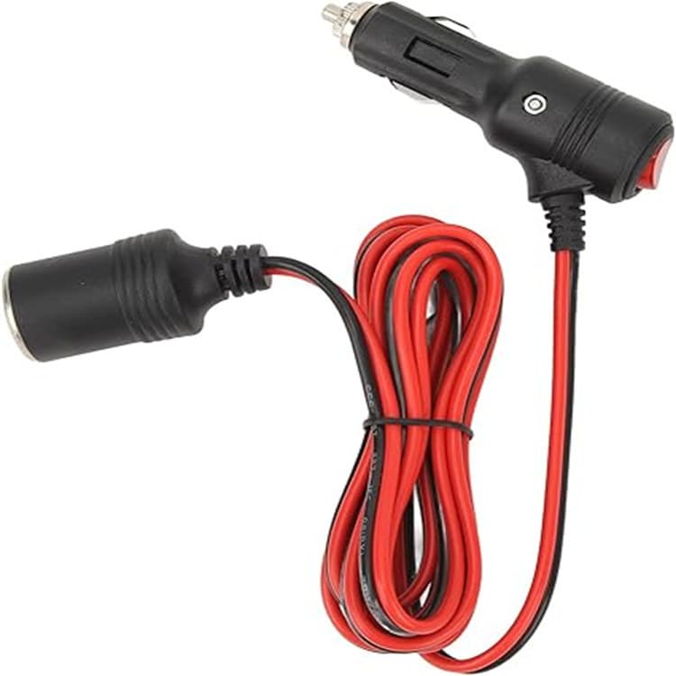 12-24V Car Cigarette Lighter Socket Power Extension Cable 15A Marine Boat Accessories with Switch Cigarette Lighter Connector
