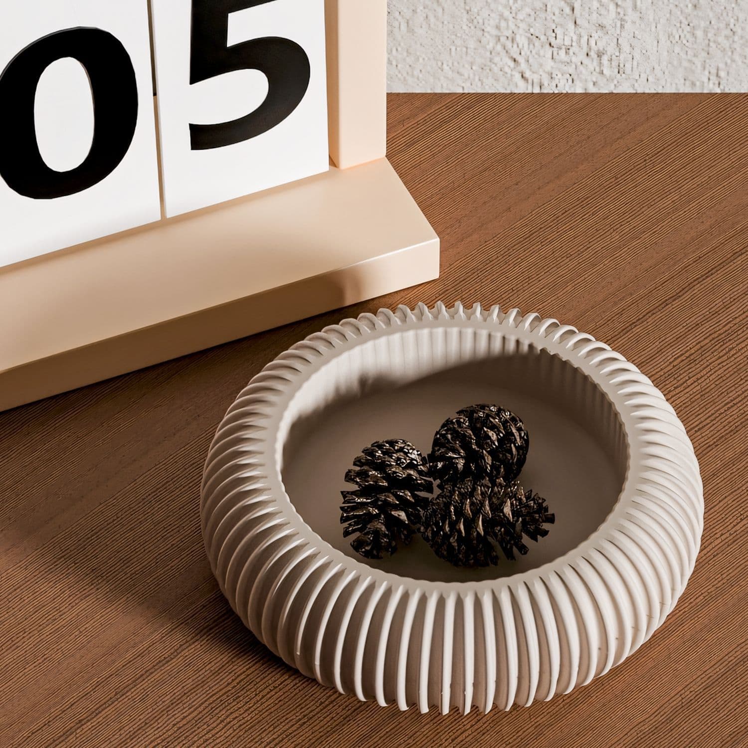 Barbara DIY Striped Storage Bowl Resin Mold Flower Pot Plaster Candle Silicone Mold