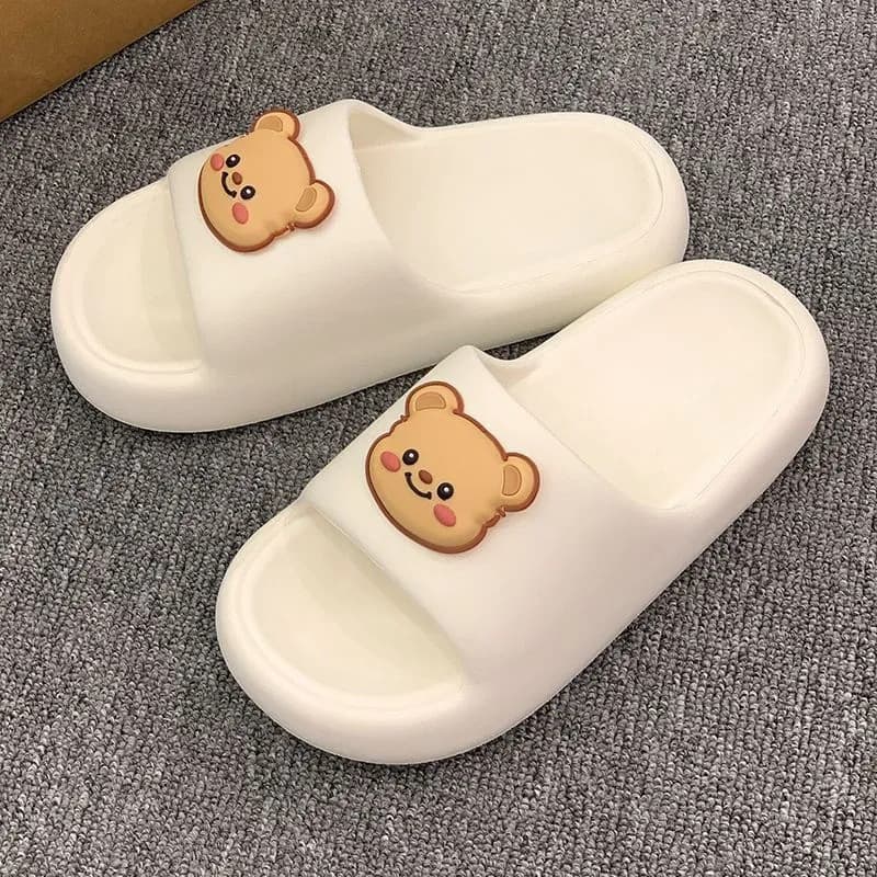 Non-slip slippers for women for summer outdoor wear Internet celebrity ins bath bathroom cute bear EVA indoor slippers slipper