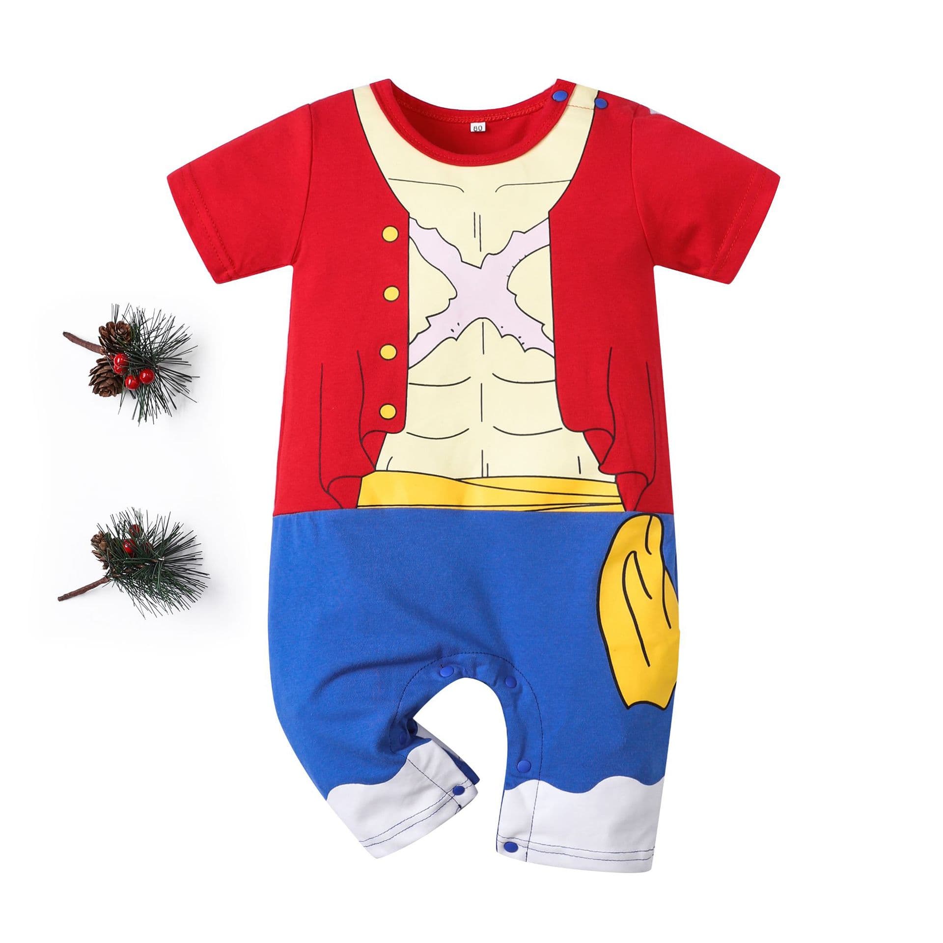 Halloween jumpsuit for children and middle-aged children Autumn and winter short-sleeved skull jumpsuit bone splicing jumpsuit