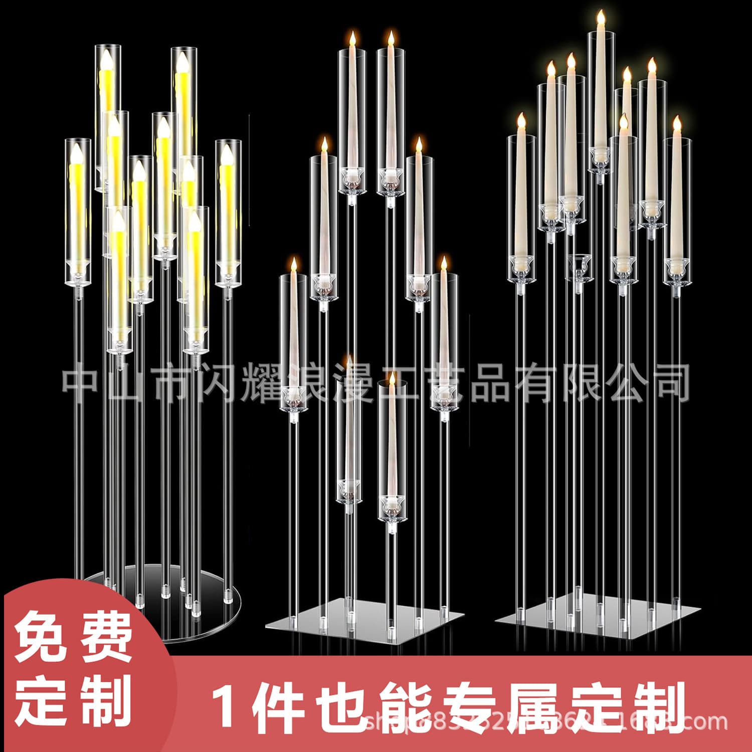 Wedding Props Solid Acrylic Candlestick Road Lead Wedding Hall Party T Stage Hotel Venue Layout