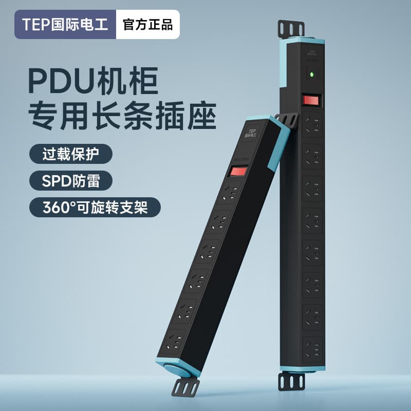 International Electrician PDU Rack Power Strip Data Center Power Distributor Surge Protection Multi-outlet Engineering Industrial Power Strip