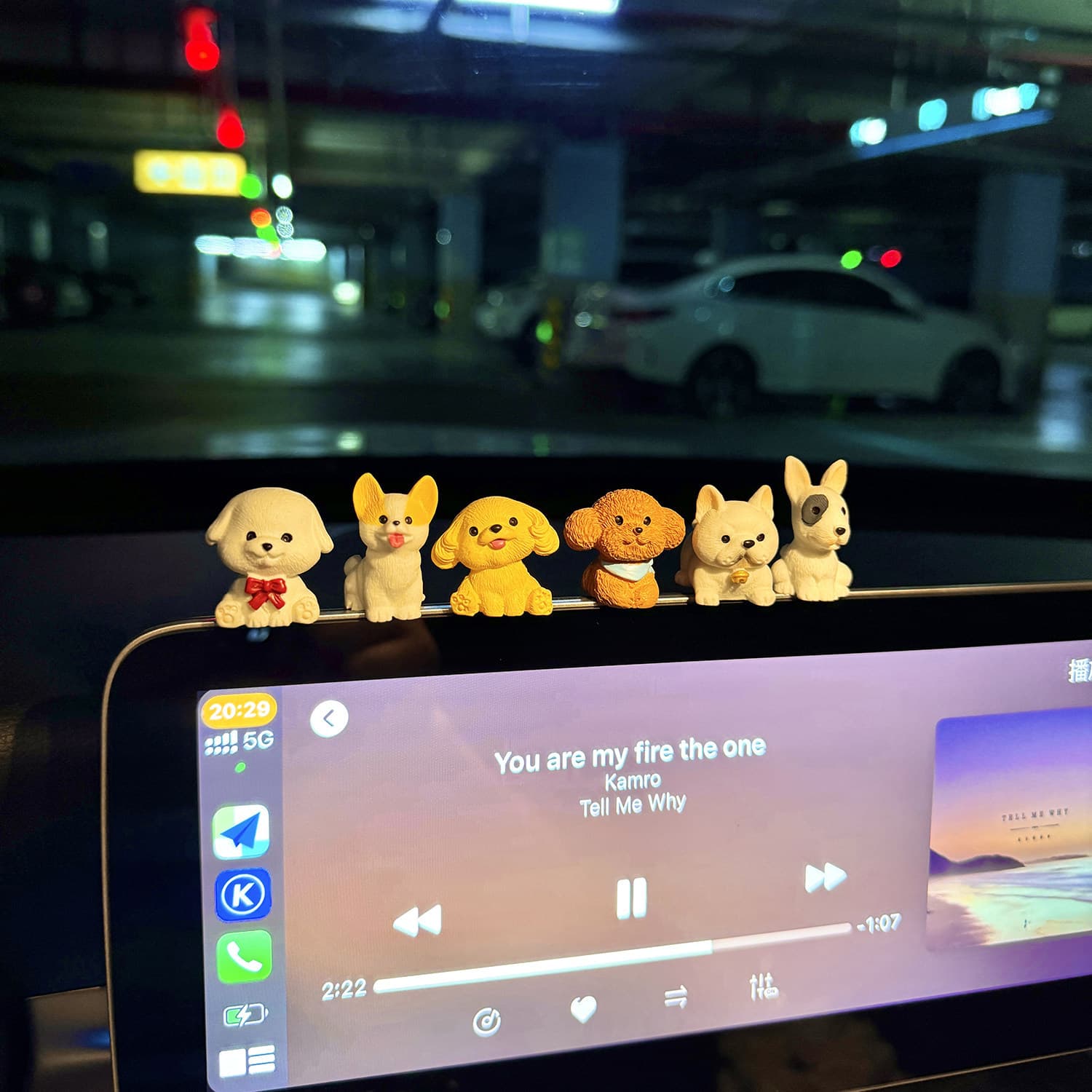 Cute Little Dog Car Dashboard Decoration, Screen Ornament, Healing Lying Puppy Mini Plush Toy for Women
