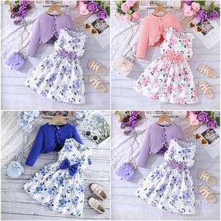 Girls princess dresses, 2026 new summer girls dresses, skirt