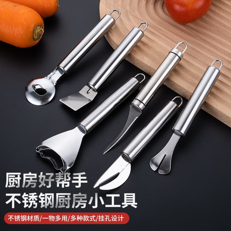 Stainless Steel Kitchen Multi-Function Meatball Press Tool, Meatball Scoop, Shrimp Paste Mold