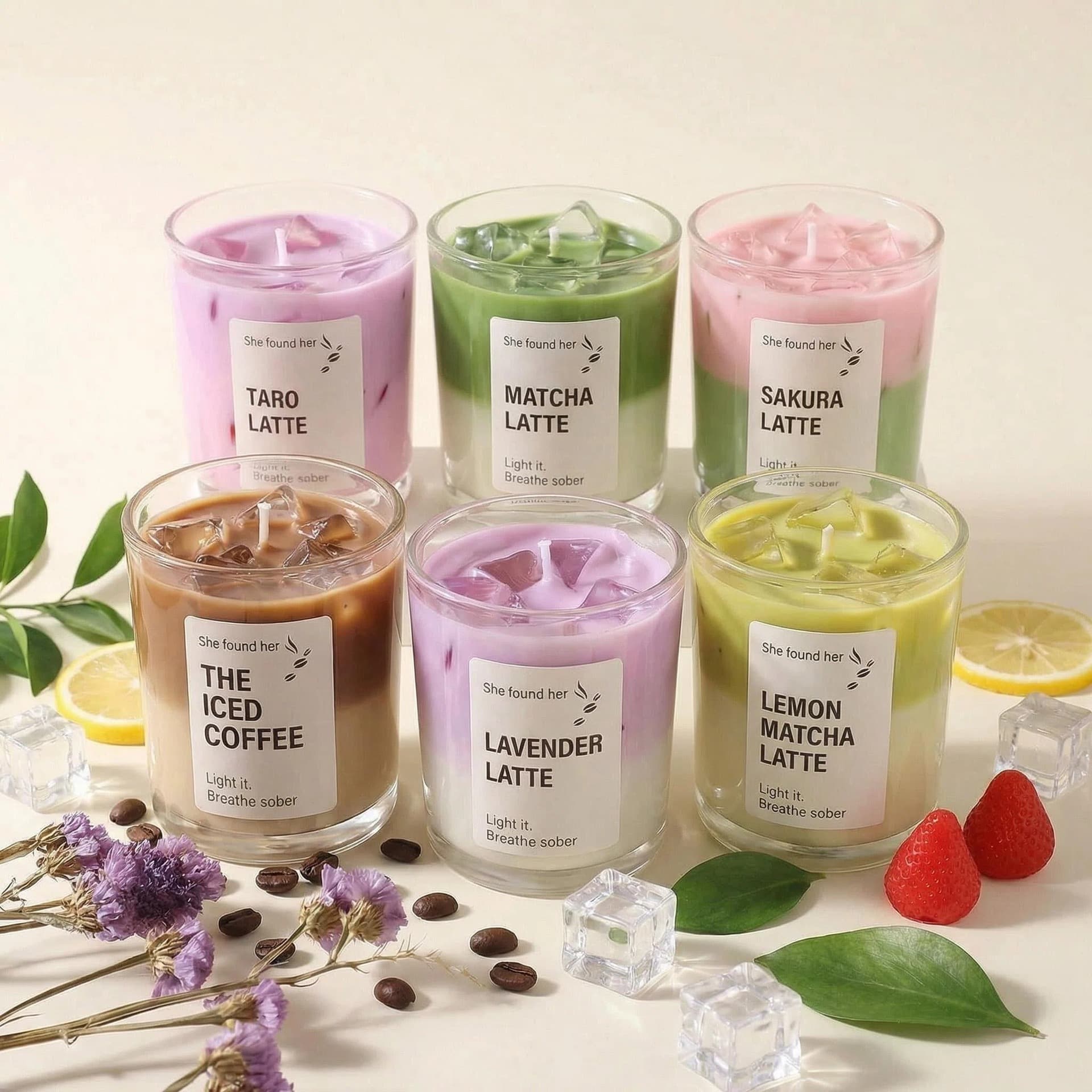 Cross-border Wholesale Creative Candle Summer Matcha Cup Candle Aromatherapy Party Home Decoration Ambiance Candle