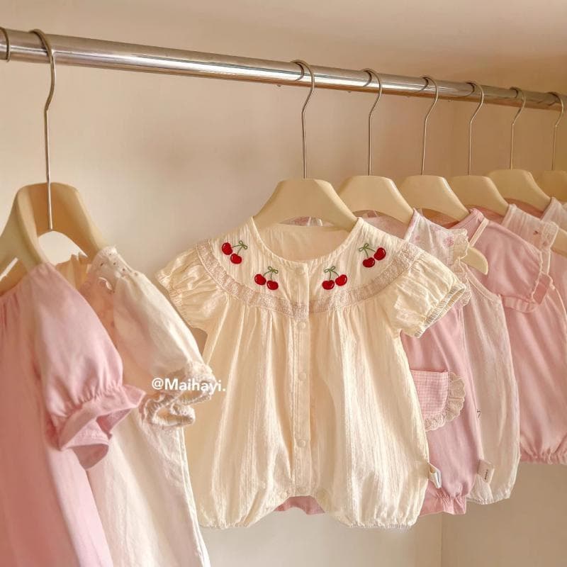 Summer Thin Bags Newborn Clothes Baby Girl Onesies Summer Harness 19042 Regular Size Cotton
