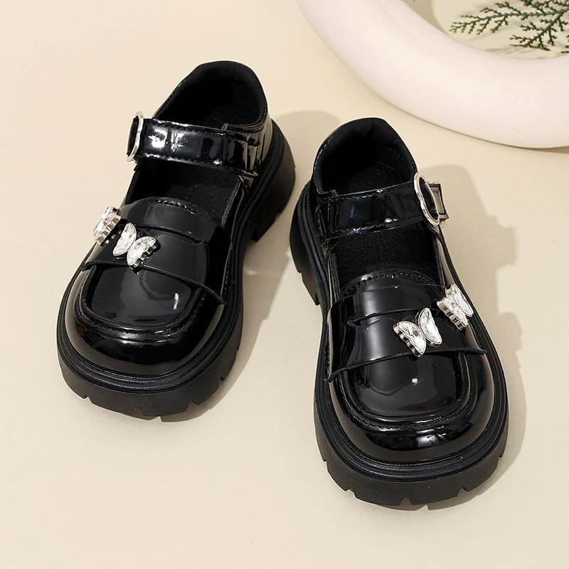 Girls' Leather Shoes 2026 New Autumn Children's Soft Sole Black Princess Shoes for Middle and Big Girls Versatile Style