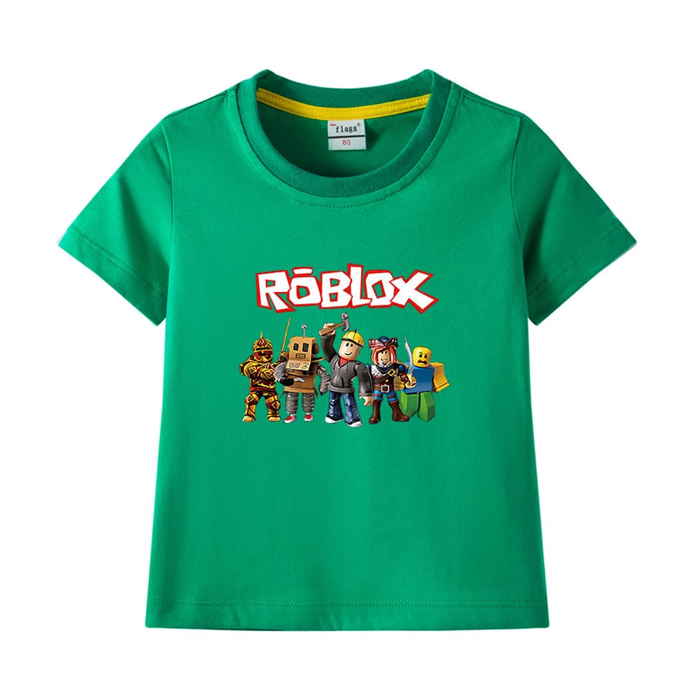 ROBLOX boys' T-shirt short-sleeved cotton summer wear 2023 new style foreign style children's summer half-sleeved tops for children
