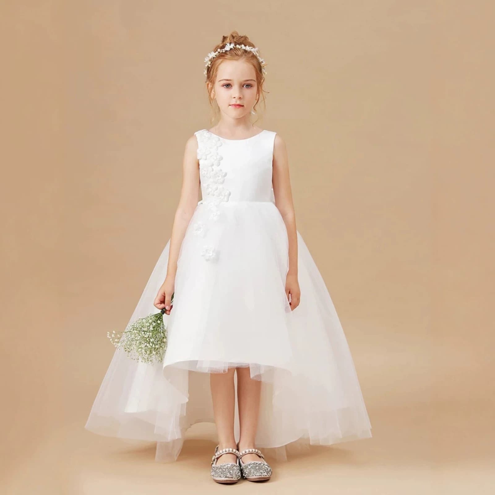 Children's Dress Spring Summer New Wedding Birthday Banquet Dress Girls Catwalk Performance Host Puffy Princess Dress