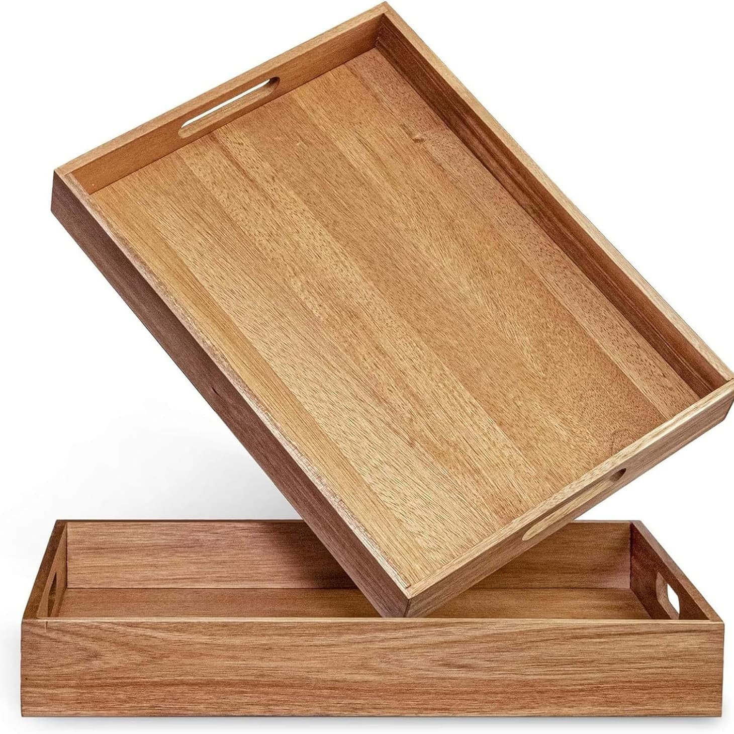 Japanese walnut tray handle storage tray hotel rectangular wooden tea cup tray tea table tea tray
