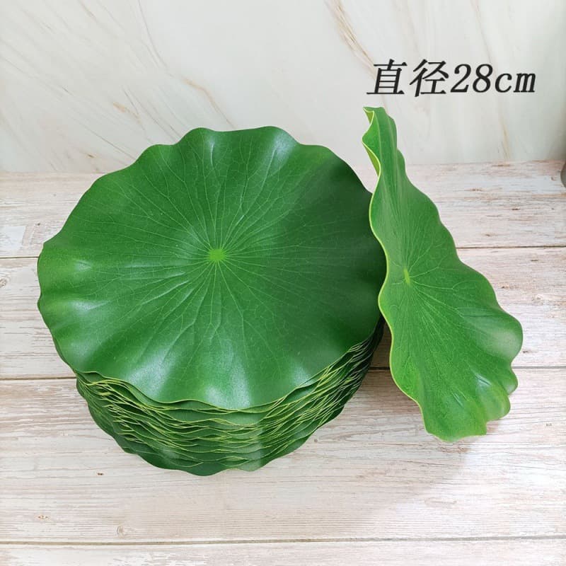 Simulated lotus leaf fruit mat vegetable mat pond decoration lotus leaf landscaping lotus leaf fruit shop green leaf lotus leaf mat