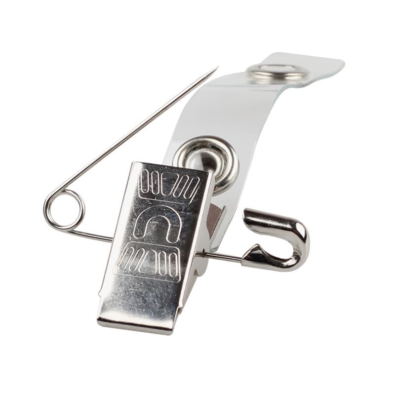Metal Clip Pin Badge Holder Work ID Card Sleeve Clip Employee Card Fastener Badge Clip