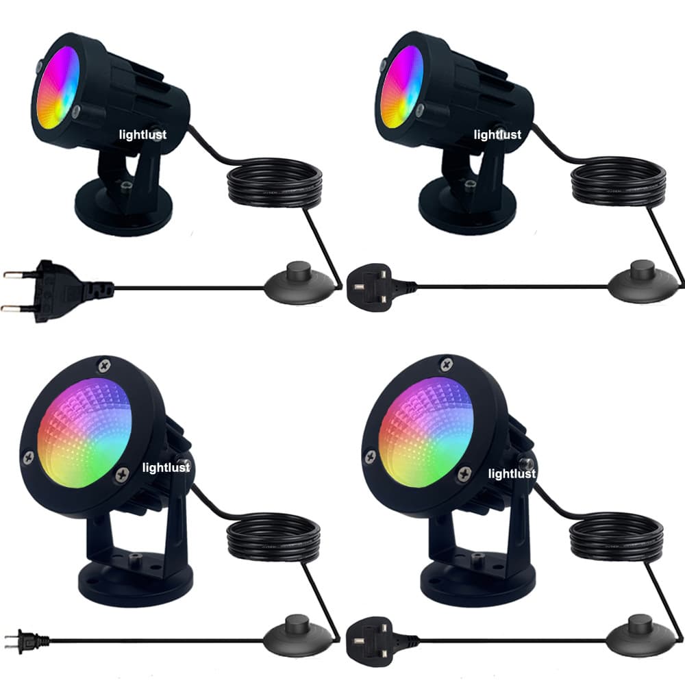 RGBW Ceiling Spot Light 317 Foot Switch Wall Lamp Remote Control Colorful Landscape Mural Light Background Decorative Ambiance Light
