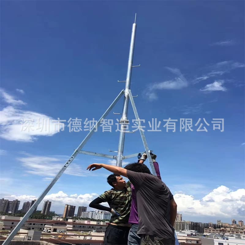 5G Construction Project Mobile/Telecom/Unicom Communication Pole Mount Wall-Attached Counterweight Anchor Bolt Self-Supporting Steel Structure Pole