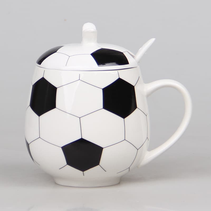 World Cup Commemorative Ceramic Mug Creative Gift Football Basketball Water Cup Milk Coffee Cup for Export