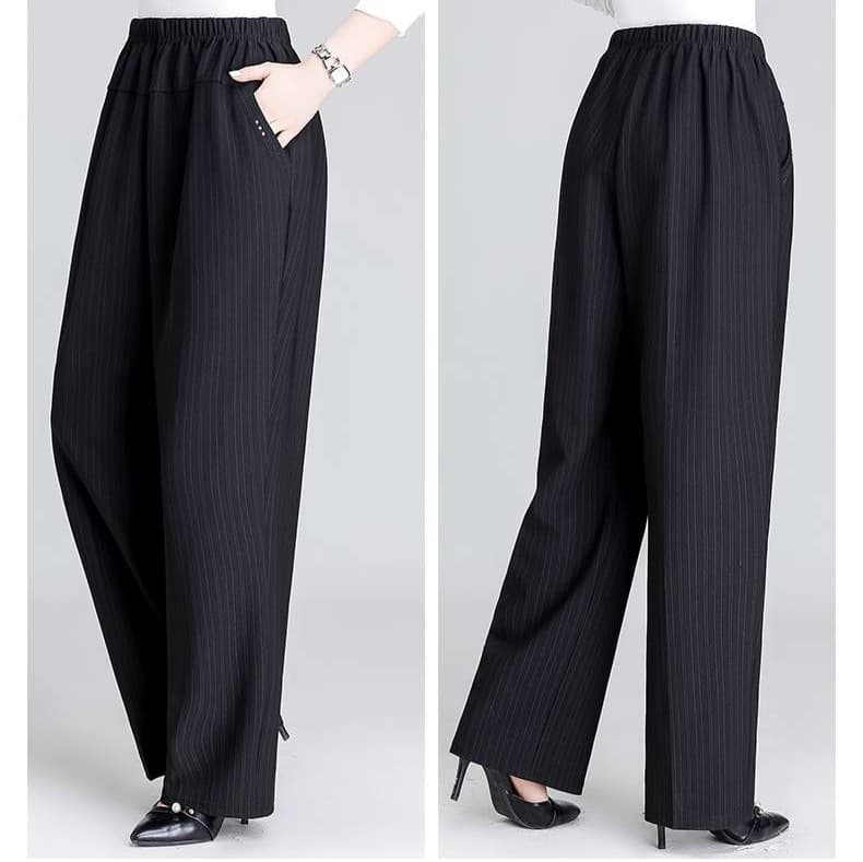 2025 Spring and Autumn New Style Plus-Size High-Waist Long Pants for Middle-Aged and Elderly Women, Oversized Grandma Outfits for Larger Sizes