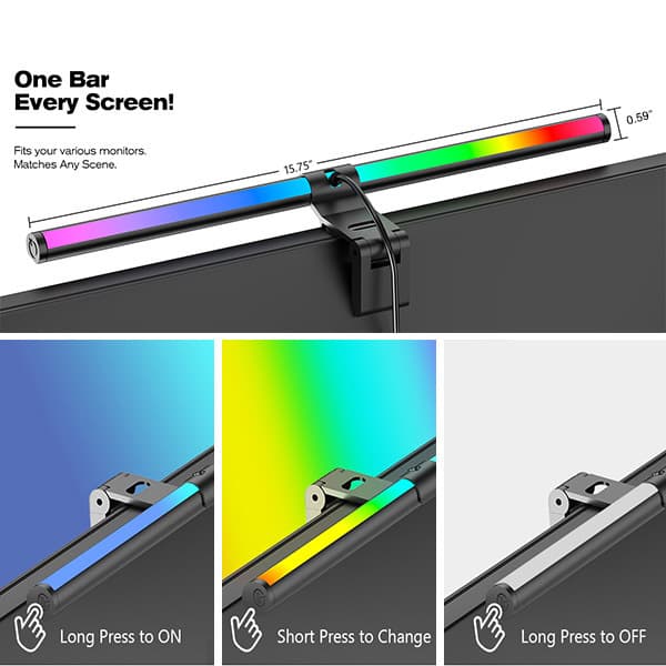 Screen Light Bar Dual-Sided Light Cross-Border Magnetic Touch Monitor Light Anti-Blue Light Eye-Caring Light Fill Light Ambient Light