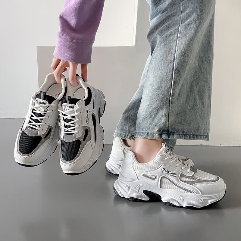 Women's 2025 Sneakers, Casual Height-Increasing Shoes, Women's Dad Shoes, Spring Running Shoes for Girls, Thick-Soled Versatile New Sports Shoes